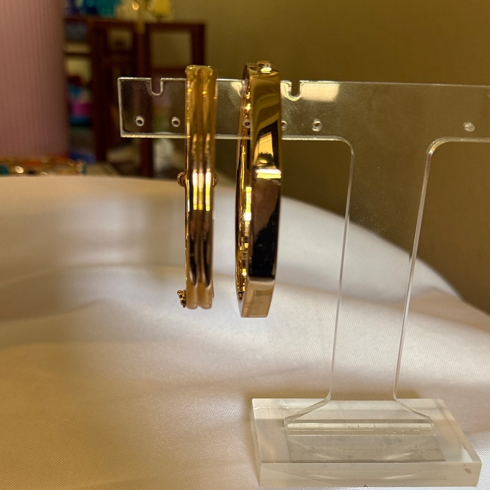 Park Lane Gold Prosecco Bangle & Crystal Octagonal Bracelet Set - Picture 2 of 4